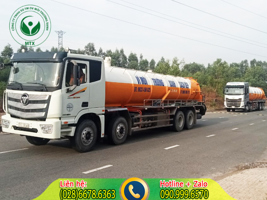 Dịch vụ thu gom b&ugrave;n thải c&ocirc;ng nghiệp với quy tr&igrave;nh chuy&ecirc;n nghiệp